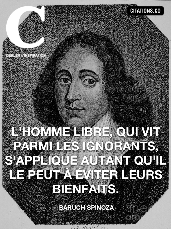 Toutes Les Citations De Baruch Spinoza Citation Inspiration Com