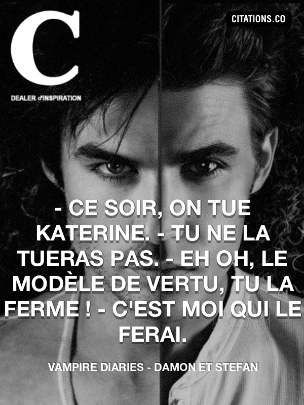 Citation Vampire Diaries Damon Et Stefan Citation Inspiration Com
